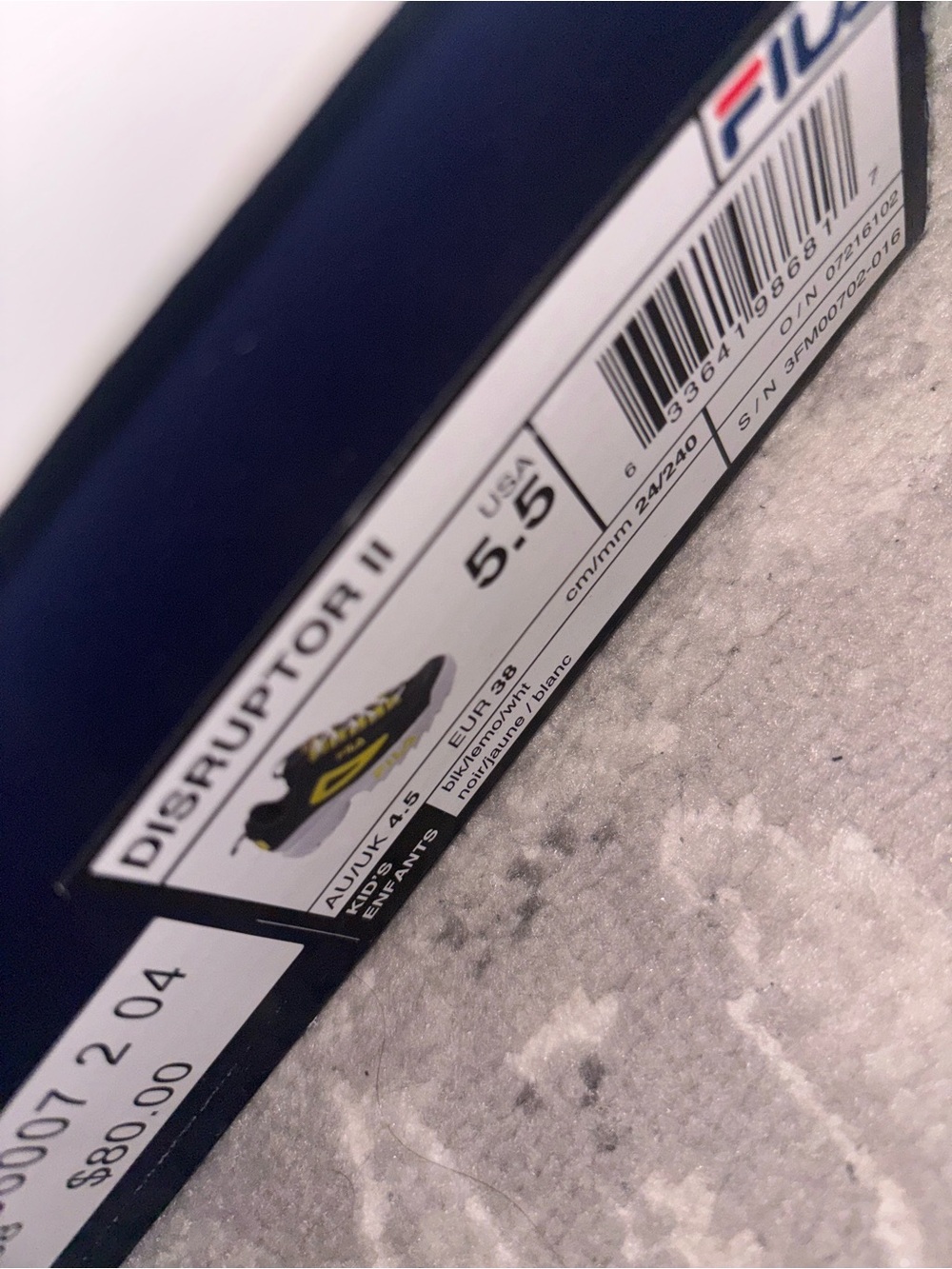 Fila Black and Yellow Disruptors -LIMITED TIME - Picture 5 of 5